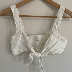 Aritzia Wilfred Tie Front Top S